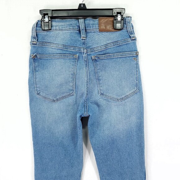 Madewell Jeans Women's Size 23 Blue 10" High Rise Skinny Crop Slim Fit Stretch - Picture 12 of 14